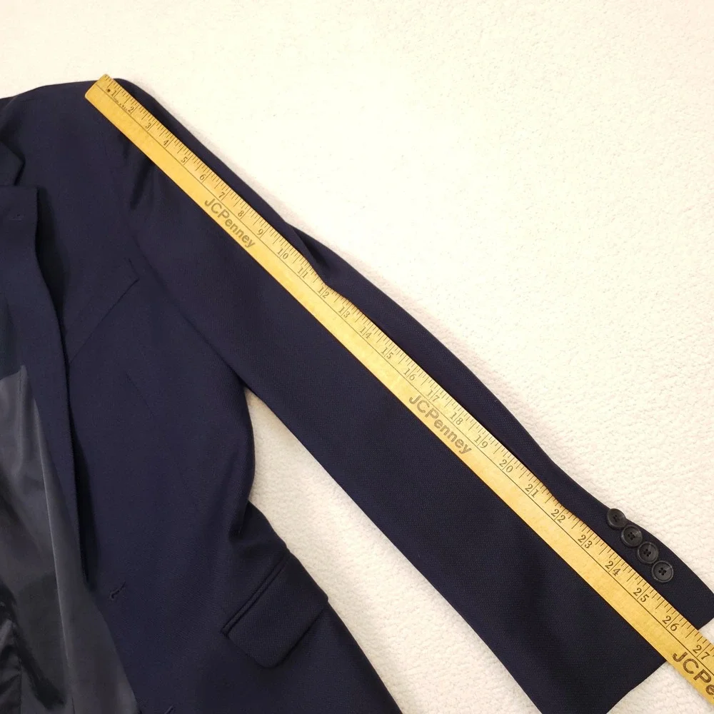Jos. A. Bank Traveler Travel Tech Blazer Mens 42 Long Navy Blue Slim Fit Wool